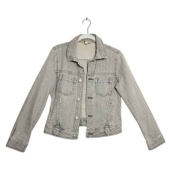 CAbi Women's Denim Jacket in Faded Gray Wash - Sz S - Picture 1 of 6